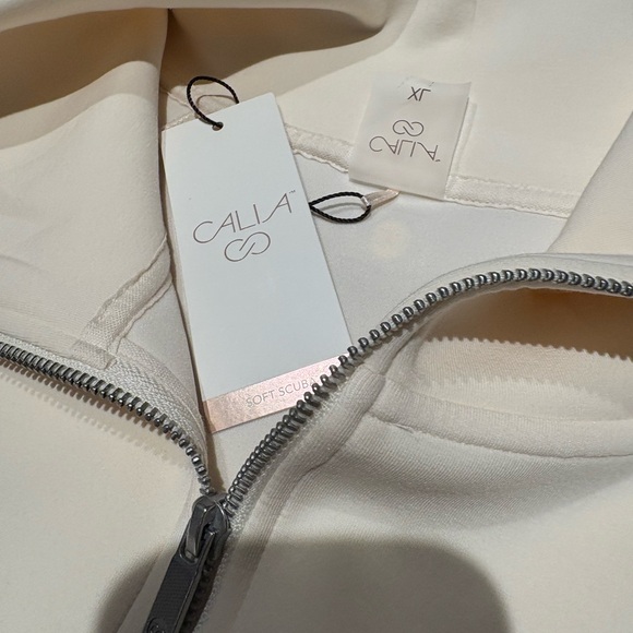 CALIA by Carrie Underwood Soft Cream Zip Soft Scuba NWT - Picture 2 of 2